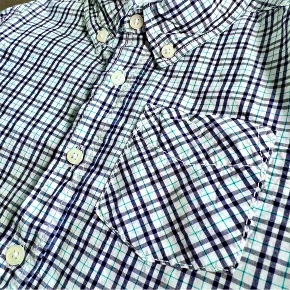 Boys 3T 3Y Blue Plaid Button Down Shirt 2pc Set  Garanimals RUUM Back to School